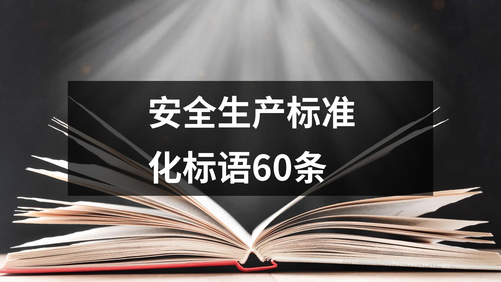 安全生产标准化标语60条