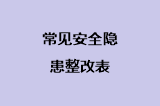 常见安全隐患整改表