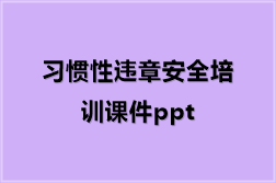 习惯性违章安全培训课件ppt（74份）